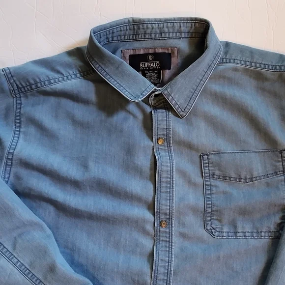 Blue Denim Long Sleeve Shirt - Picture 2 of 7